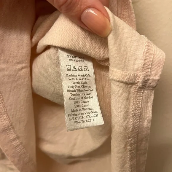 Everlane ReCotton Racerback Tank Top Pink - Picture 12 of 15